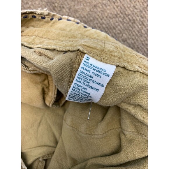 American Eagle Shorts Mens 30 Flat Front Lived In Chino Longer Length Cotton - Picture 8 of 9